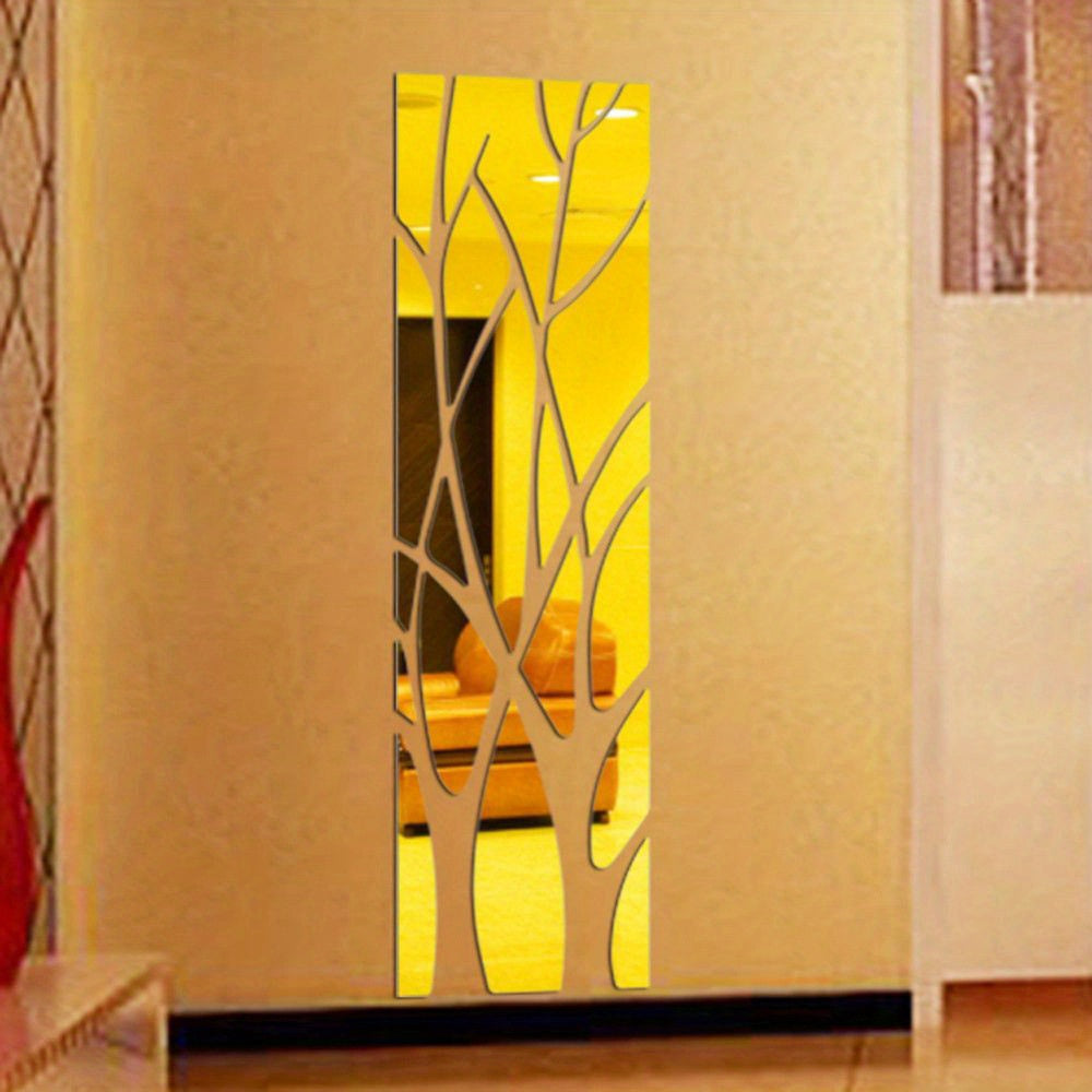 3D Mirror Branch Wall Sticker