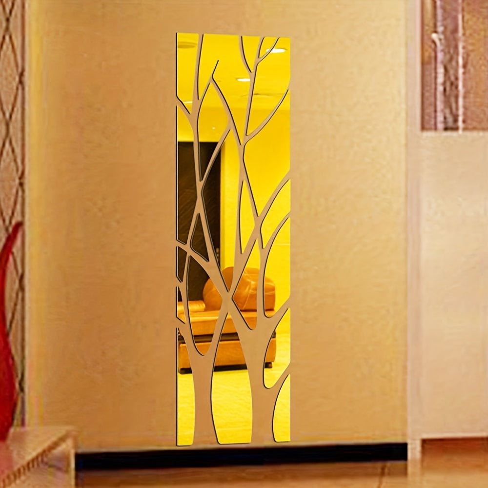 3D Mirror Branch Wall Sticker