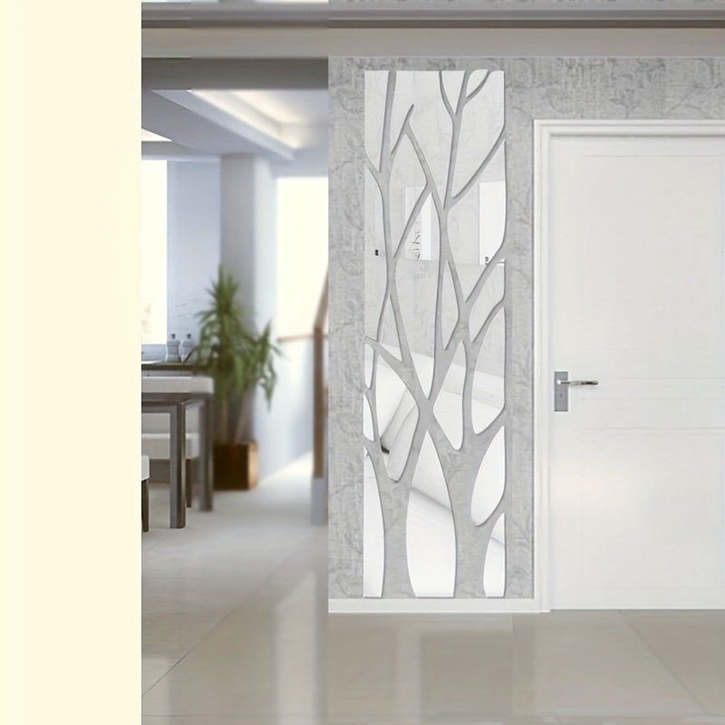 3D Mirror Branch Wall Sticker