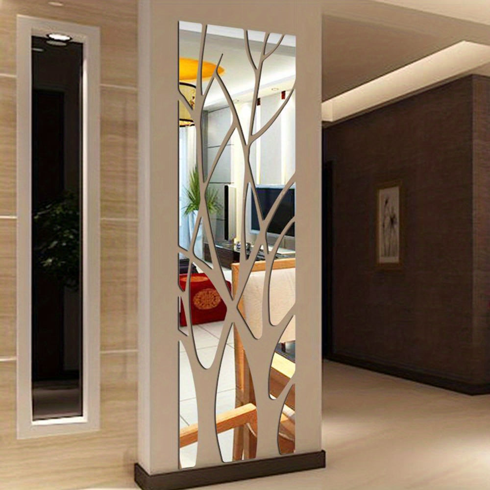 3D Mirror Branch Wall Sticker